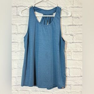 Title Nine Blue Women's Tank Top with Back Keyhole, Large